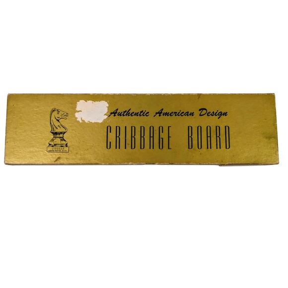 Vintage Drueke Model 5 Wood Cribbage Board USA Made w/ Original Box Complete - Picture 1 of 6
